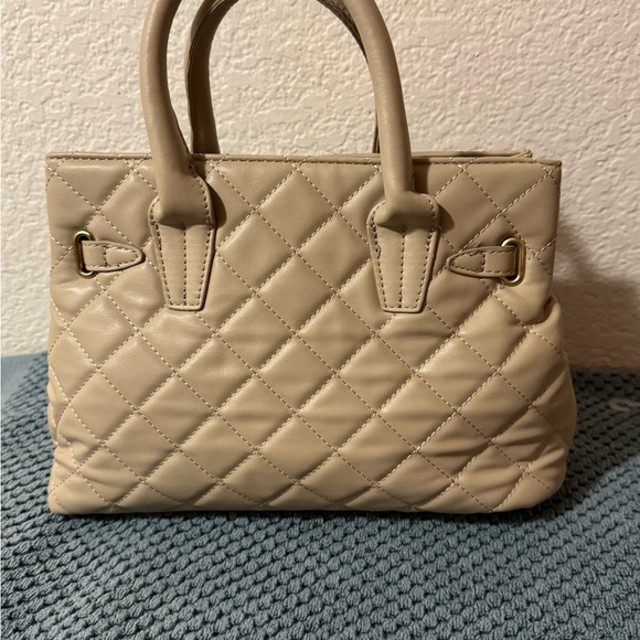 Badgley Mischka Quilted Tan Tote - Picture 3 of 9